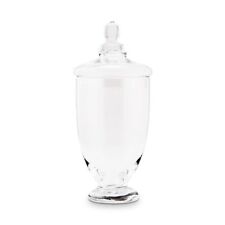 Small Glass Apothecary Candy Jar - Footed Vase with Lid picture