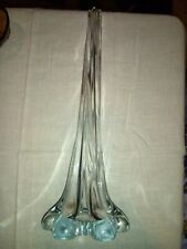 Vintage Clear Blown Glass Twisted/ Pulled 