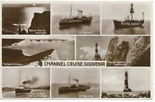 ENGLAND - Channel Scenes Channel Cruise Souvenir Real Photo Postcard rppc picture