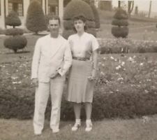 VINTAGE ORIGINAL PHOTO: Couple @ Dormitory, Camp John Hay - 1940's picture