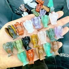 Pocket Small Crystal Angel Hand Carved Reiki Energy Blessed Guardian Archangels picture