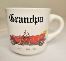Vintage Grandpa Mug Cup 1910 Rolls Royce Papel Coffee picture
