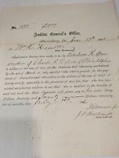 Antique 1866 Pennsylvania Annuity Agreement to Prudence Hoffner, 1812 War Widow picture
