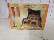 Vintage Lighted Porcelain Harvest House 2000 by Autumn Accents In Box Groceries  picture