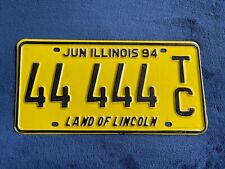 1994 Illinois Land of Lincoln Trailer License Plate # 44 444 TC picture