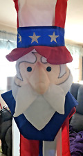4th Of July WindSock- 3D - Vintage - Patriotic  Uncle Sam Nice Condition picture