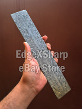 Damascus Feather Pattern Billet Blank For Knife Making Supplies 12