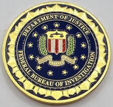 * United States Department Of Justice FBI Challenge Coin Comes In Clear Capsule picture