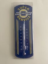 Collectible Chevrolet Super Service Metal Advertising Thermometer Sign 4”x12” picture