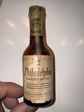 Vintage Philadelphia Blended Whisky Whiskey Amber Empty Bottle Label picture