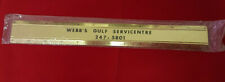 Gulf Oil Gold Aluminum Ruler. Webb's Gulf Servicentre 247-5801. Cooksville? NEW picture