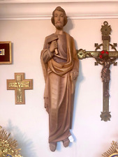 Wood Carved Wall Mount Statue of St. Joseph the Worker, 36