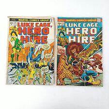 Luke Cage Hero For Hire #12 + #13 Lot Lion Fang 1973 Marvel Comics picture