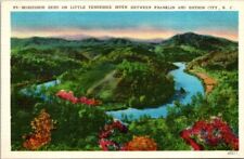 Postcard Horseshoe Bend On Little Tennessee River Between Franklin & BYSON CITY  picture