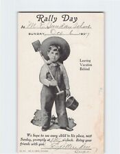 Postcard Rally Day Invitation Card with Boy Carrying A Shovel & Bucket Picture picture