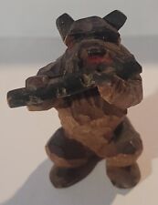 Vintage Wooden Carved Scottie Dog Flute Playing Musical Dog Band Figurine ANRI? picture