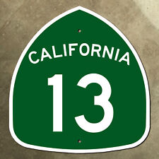 California state route 13 Oakland Berkeley highway marker 1964 road sign 12