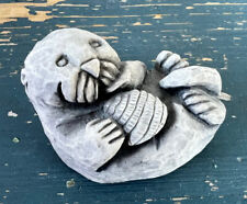 Glacial Ice Age pottery gray otter floating with a shell figurine picture