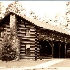 c1920s Itasca, Minn RPPC State Park Douglas Lodge Cabin Real Photo Postcard A106 picture