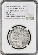 1962 Seattle World's Fair Silver Medal - MS67 NGC - Space Needle, Expo Token picture