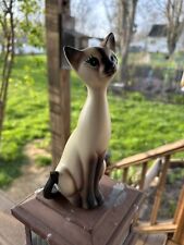 Vintage mid century A-865 Porcelain Made In Japan Siamese Cat Figurine picture