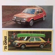VTG 1978 Dodge Omni &Plymouth Horizon Advertising Car Dealer Sales Trading Cards picture