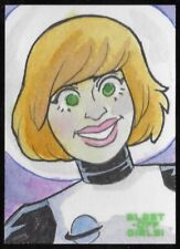 2022 5finity Blast-off Girls SKETCH card - Kate Carleton /20 hand drawn art a picture