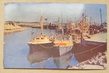 Vintage Postcard - Scallop Fishing Fleet, Rock Harbor, Orleans, Massachusetts picture