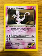 1st Edition Rocket's Mewtwo (14/132) Holo Gym Challenge Pokemon Card FREE P&P picture
