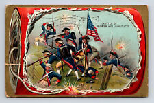 TUCK's Firecracker Border Battle of Bunker Hill 4th of July Lewiston ME Postcard picture