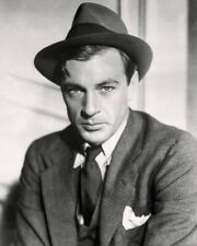 Gary Cooper Mr Deeds Goes to Town Portrait wearing suit and fedora 8x10 Photo picture