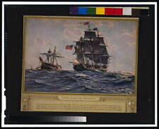 USS UNITED STATES,HMS MACEDONIAN,Two Frigates,Warships,War of 1812,Naval picture