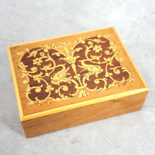 Vintage Collectible Small Jewelry Box Sorrento Italy Marquetry Inlaid Wood Box picture