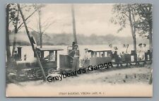 Miniature Steam Railroad Train VERONA LAKE NJ Vintage New Jersey Postcard picture
