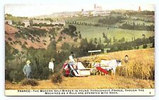 1909 France International Harvester Self Binder Machinery Farming Postcard D26 picture