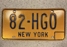 1970s/1980s Vintage Yellow And Blue New York license Plate #82-HGO nice picture
