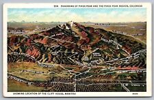 Pikes Peak Region Colorado Cliff House Manitou Garden Gods Aerial View Postcard picture