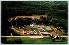 Lancaster New Hampshire~Rogers Campground & Motel Aerial View~Vintage Postcard picture