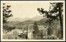 BONNERS FERRY IDAHO - BRIDGE + TOWN VIEW KOOTENAI RIVER 1930 RPPC PHOTO POSTCARD picture