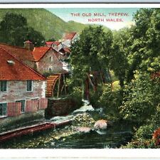 c1910s Trefriw, North Wales, England Old Mill Water Wheel Colorful Star PC A153 picture
