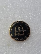 McDonald’s Operations Leadership Pride Enamel Lapel Pin Black Gold Toned Clutch picture