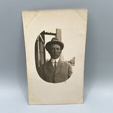 Antique RPPC Postcard Man In Suit And Hat picture