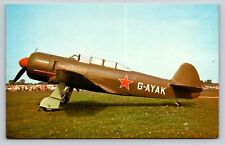 Yakovlev Yak-11 G-AYAK Soviet Russian Trainer single engine prop Postcard picture