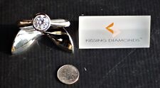 Vintage Kissing Diamonds  Huge Faux  Diamond Engagement Ring Store Display picture