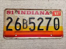 1981 Indiana License Plate 26B5270 picture