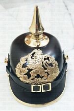 Leather German Pickelhaube Helmet Prussian Helmet WW1 helmet Vintage Handmade picture