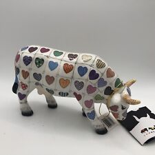 CowParade “CALI COW” Cow Figurine 2007 Boston Granny Folk Art Hearts Retired picture