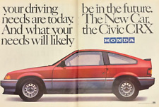1983 Honda CRX vintage 2 page print ad picture