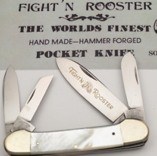 FIGHT’N ROOSTER, Frank Buster Germany. Four-Blade Canoe Mother of Pearl Handles picture