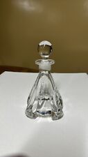 Art Deco Style Tall Glass Perfume Bottle, Heavy Solid Glass, ball stopper picture